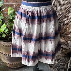 Anthropologie Edme & Esyllte Inkwell Skirt Tie Dye Cotton Lined Size 8